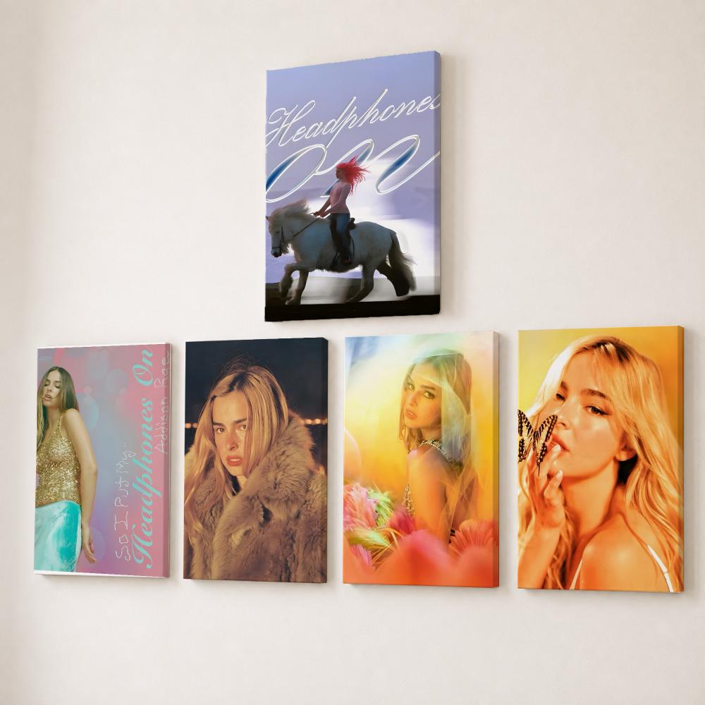 Canvas Wrap Ready - 가수 A-애디슨 레이 그림 캘리그라피 HD