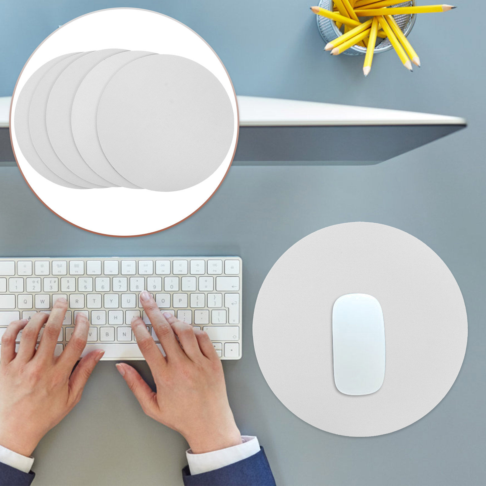 Mouse Pad Blank Sublimation - 5개입 대형 무지 마우스 패드, 승화