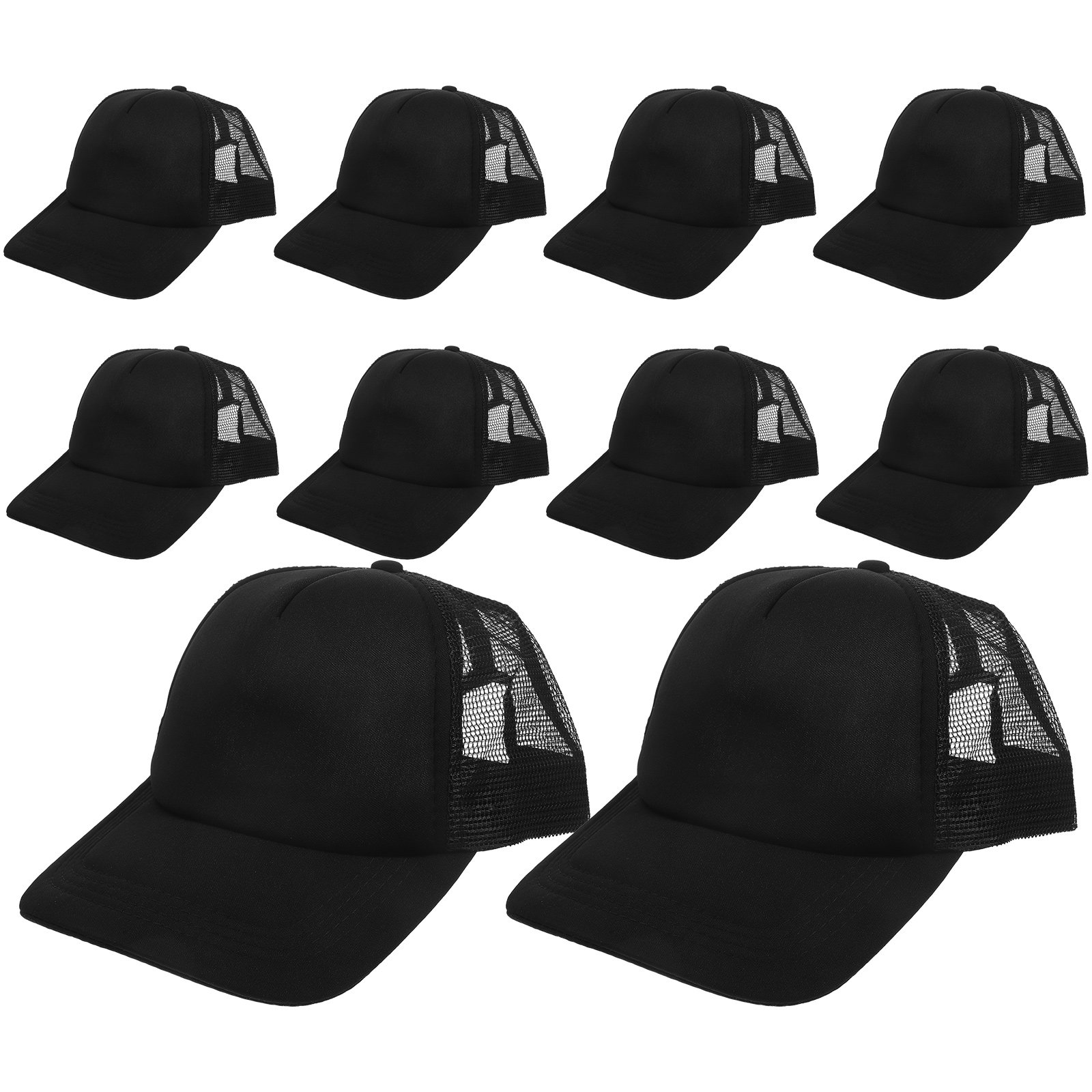 Hat Sublimation Blank - 10개입, 무지 야구 모자, 메시 소재,