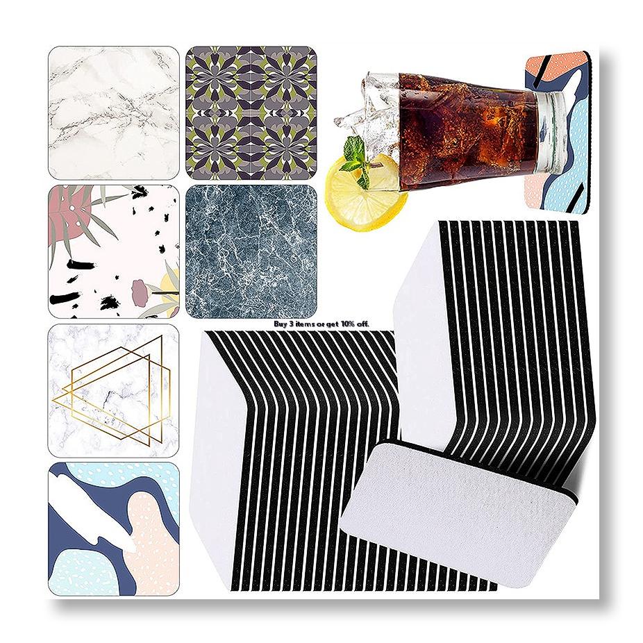 Coaster Sublimation Blank - ✱ 35개입 사각형 승화 인쇄용 컵