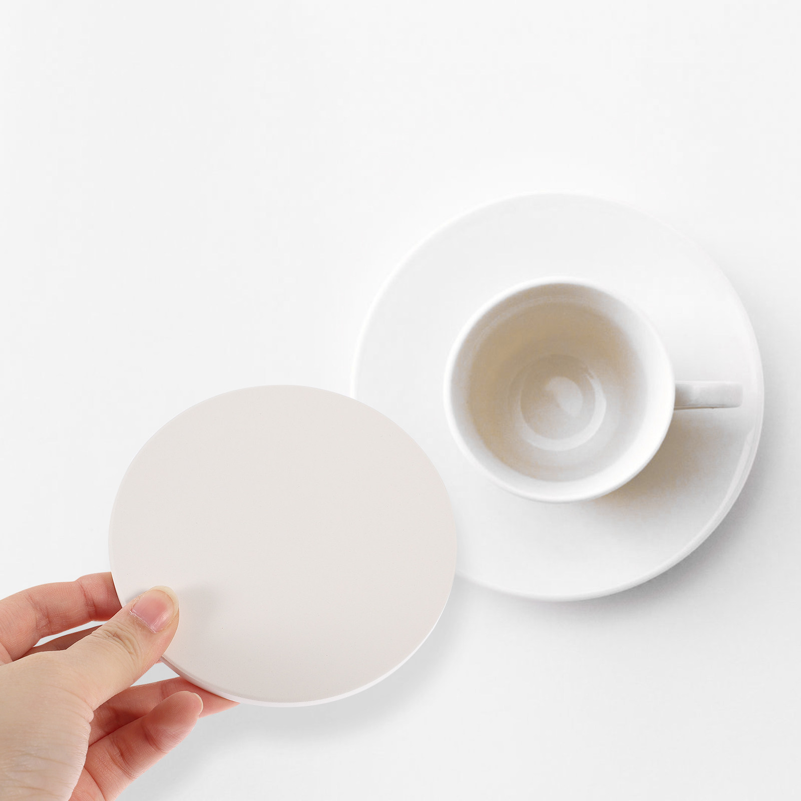 Coaster Sublimation Blank - 10개 세트의 도자기 승화 인쇄용 컵