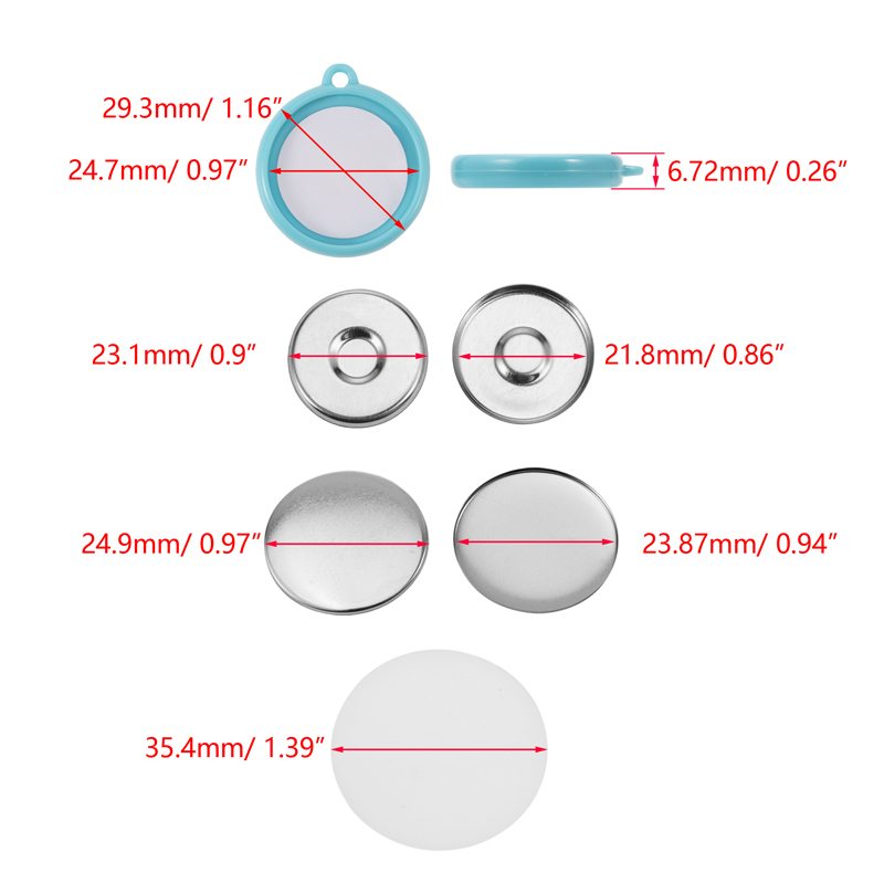 50개/세트 DIY 양면 키링 배지 버튼 제작 부품 2 - Button Badge Blank 리뷰 및 가격