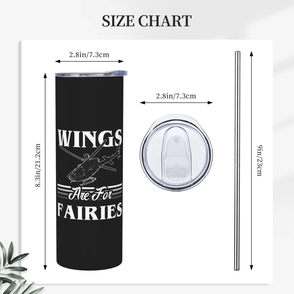날개는 요정을 위한 것 - 헬리콥터 조종사 - 화이트  - Tumbler 20Oz White 리뷰 및 가격