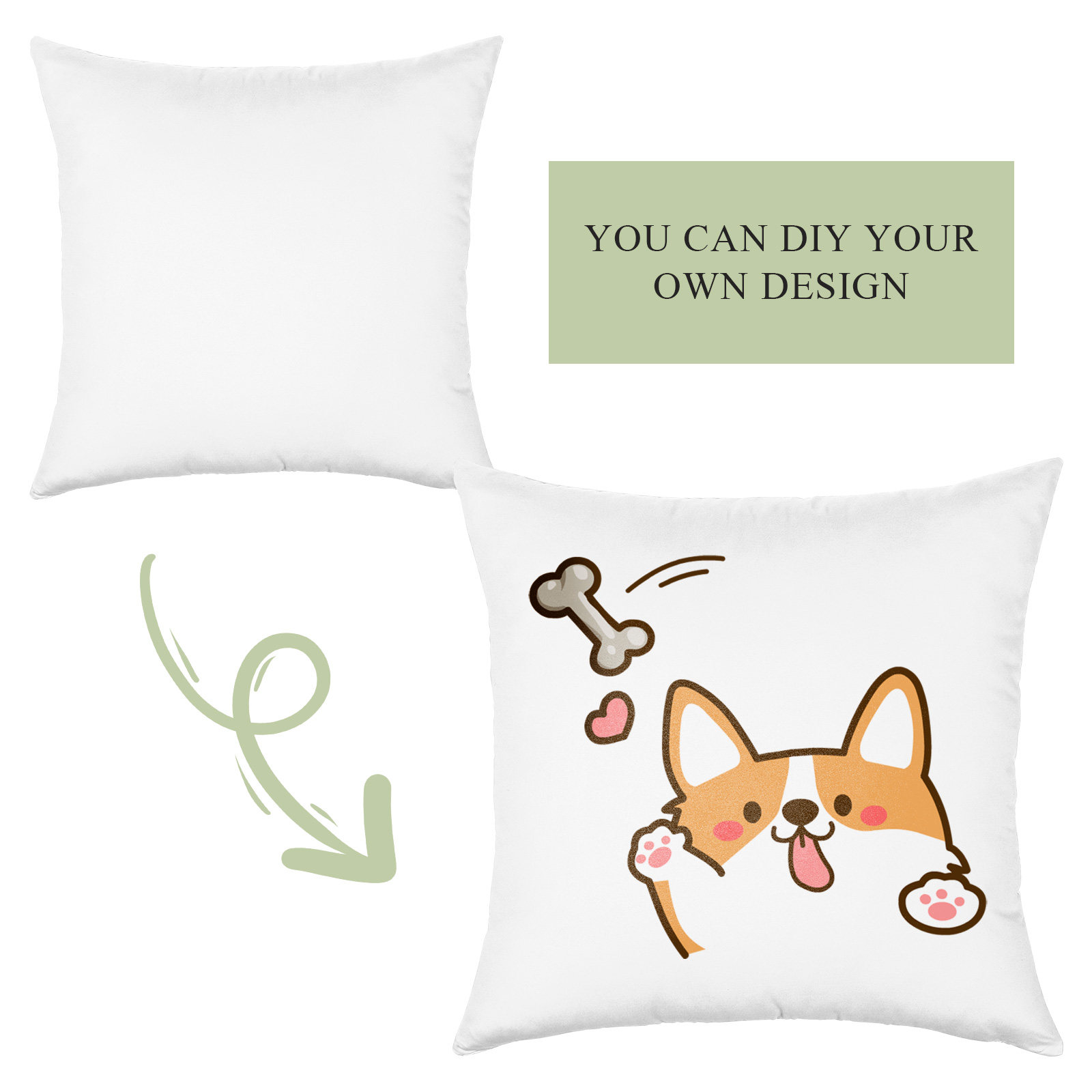 4개 세트, 16x16인치 크기의 흰색 무지 베개 커버 - Pillow Cover Sublimation 리뷰 및 가격