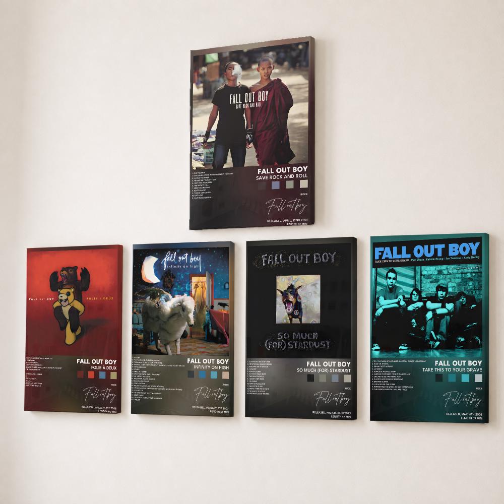 록 밴드 F-Fall Out Boy 음악 그림 캘리그라 - Canvas Wrap Ready 리뷰 및 가격