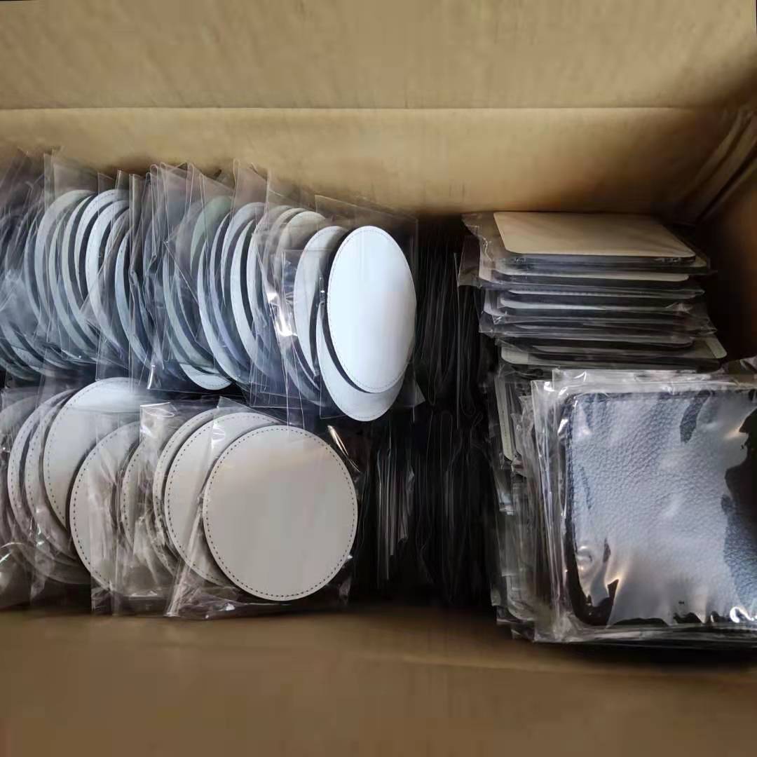 50개/세트, 10x10cm, 새 제품, 무지 PU 가 - Coaster Sublimation Blank 리뷰 및 가격